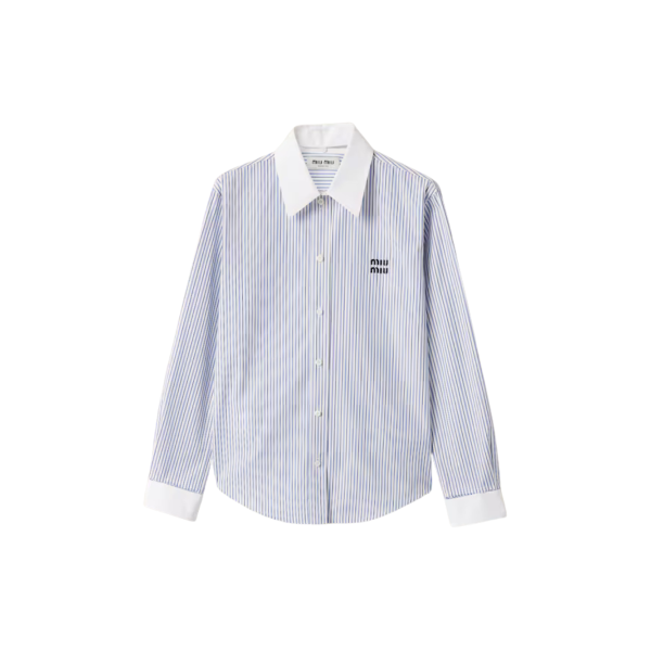 스트라이프 포플린 셔츠