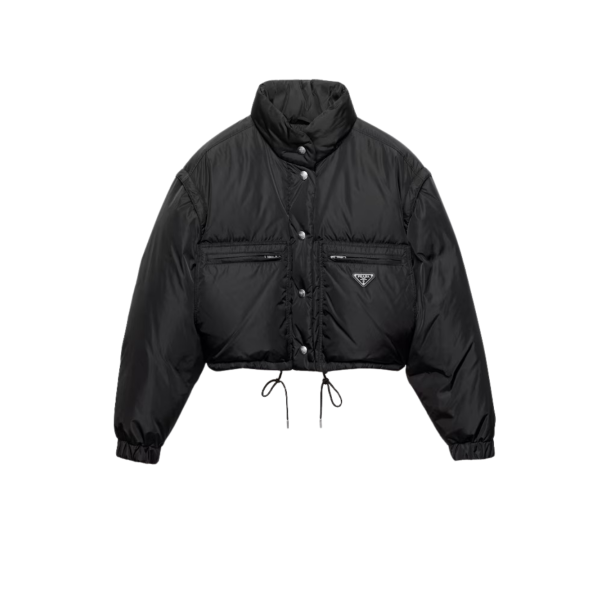 리나일론 크롭 다운 재킷