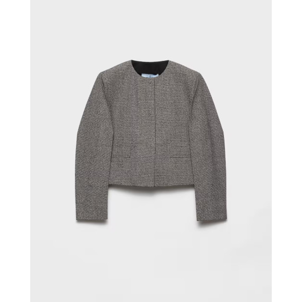 싱글브레스트 프린스 오브 웨일스 물리네 재킷