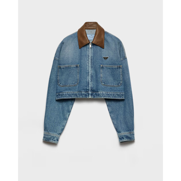 크롭 데님 재킷