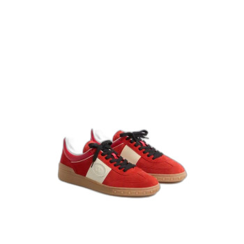 업빌리지 스플릿 가죽 & 나파 송아지 가죽 로우탑 스니커즈