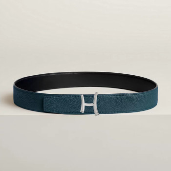 Script 벨트 버클 & 리버서블 가죽 스트랩 양면