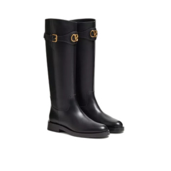 브이로고 시그니처 송아지 가죽 부츠 30MM