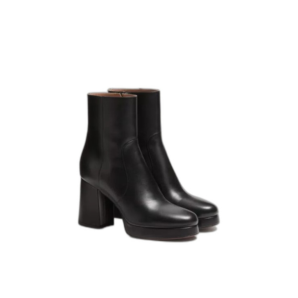 포셋 카프스킨 플랫폼 앵클 부츠 90mm