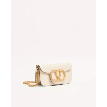 발렌티노 가라바니 로코 주얼 로고 장식 카프스킨 스몰 숄더 백