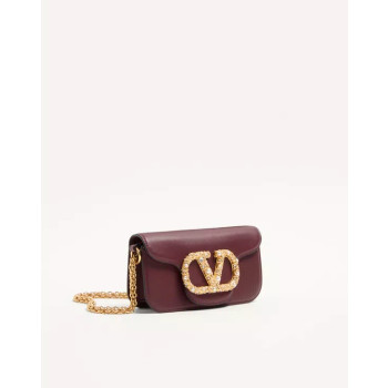 발렌티노 가라바니 로코 주얼 로고 장식 카프스킨 스몰 숄더 백