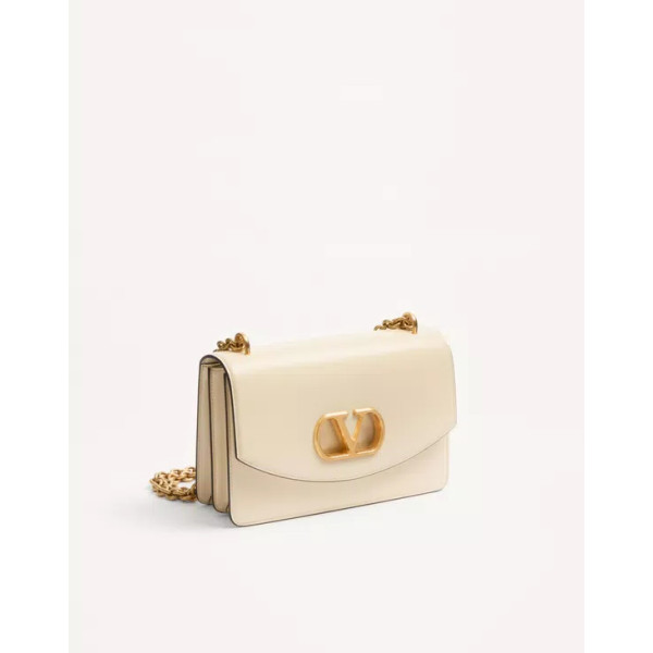 발렌티노 가라바니 베인 유광 송아지 가죽 숄더백