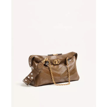 발렌티노 가라바니 판테아 쉐브론 패턴 나파 레더 숄더백 