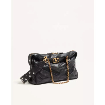 발렌티노 가라바니 판테아 쉐브론 패턴 나파 레더 숄더백