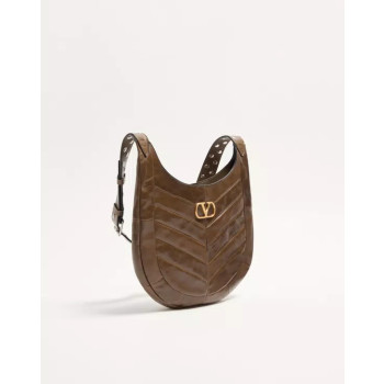 발렌티노 가라바니 호보호 쉐브론 패턴 나파 레더 스몰 호보백