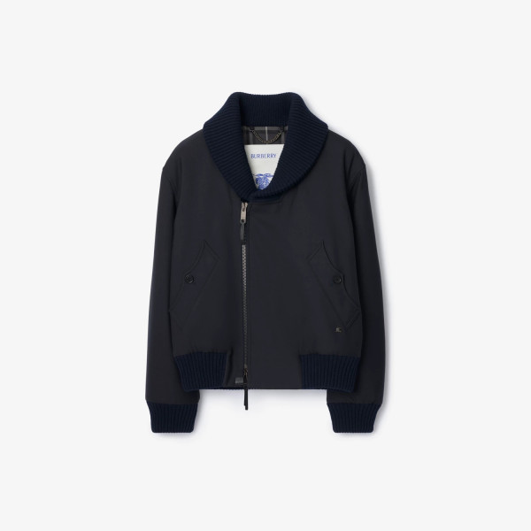 울 블렌드 보머 재킷