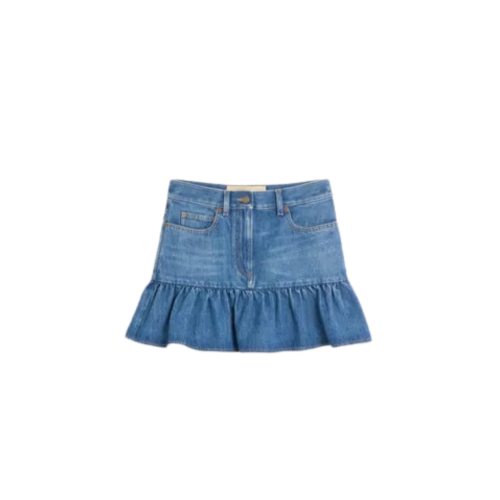 데님 미니 스커트