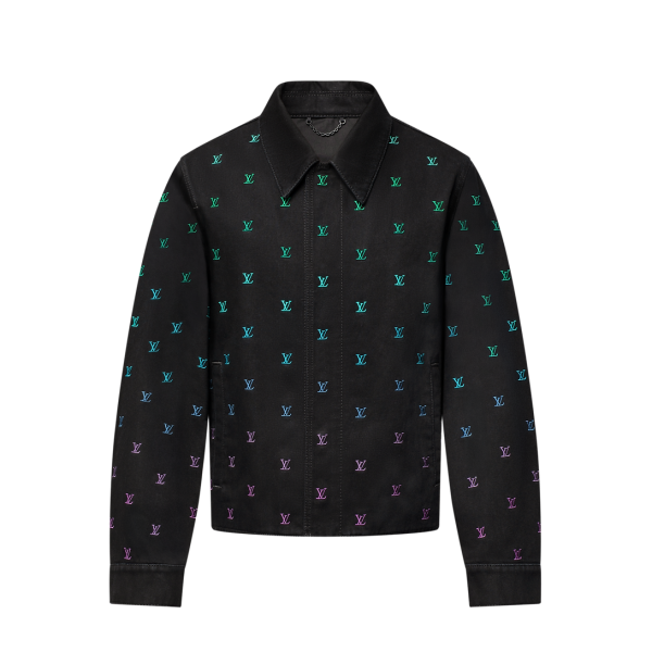 LV 블라종 그라디언트 엠브로이더드 데님 코치 재킷