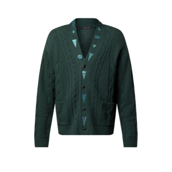 엠브로이더드 케이블 니트 가디건