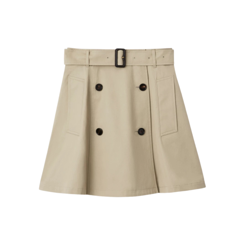 개버딘 트렌치 미니 스커트