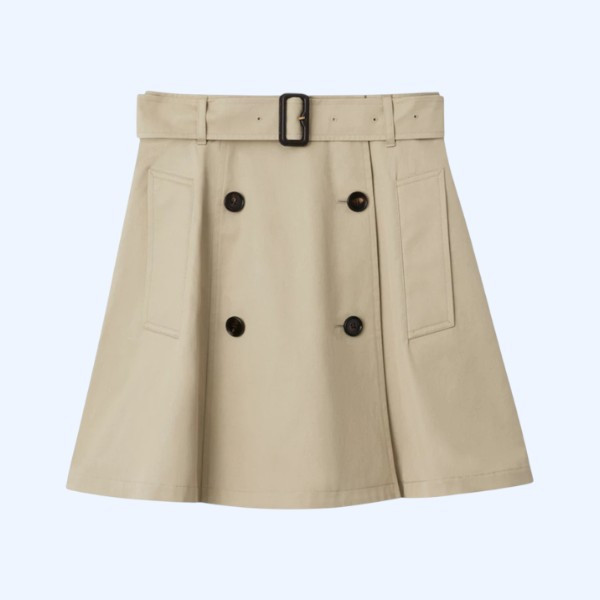 개버딘 트렌치 미니 스커트