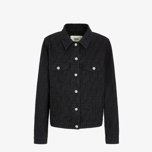 블랙 FF 데님 재킷