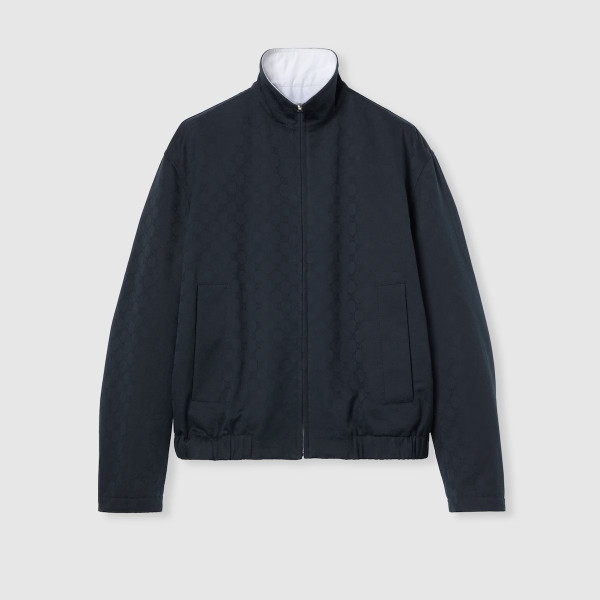 리버서블 코튼 개버딘 지퍼 재킷