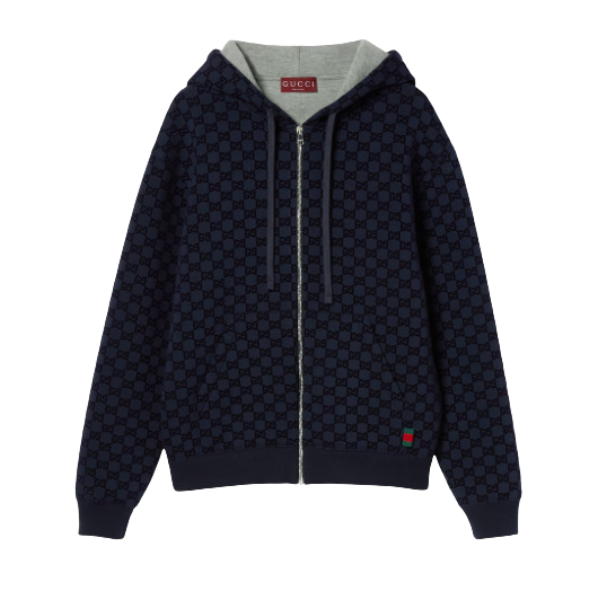 프린트 더블 저지 비스코스 지퍼 재킷