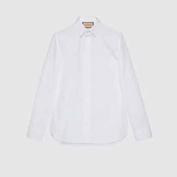 더블 G 코튼 실크 셔츠