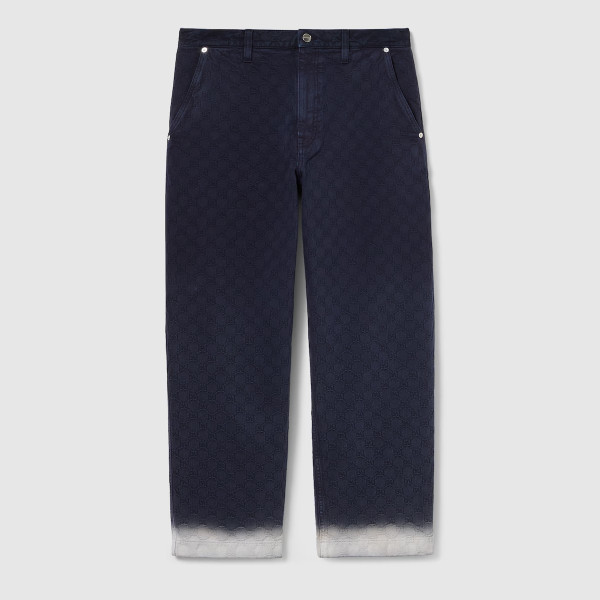 블리치 GG 코튼 데님 자카드 팬츠