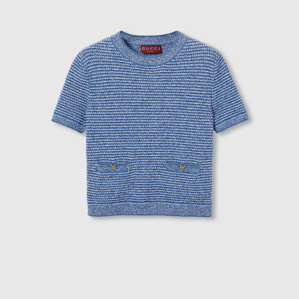 파인 코튼 크루넥 탑