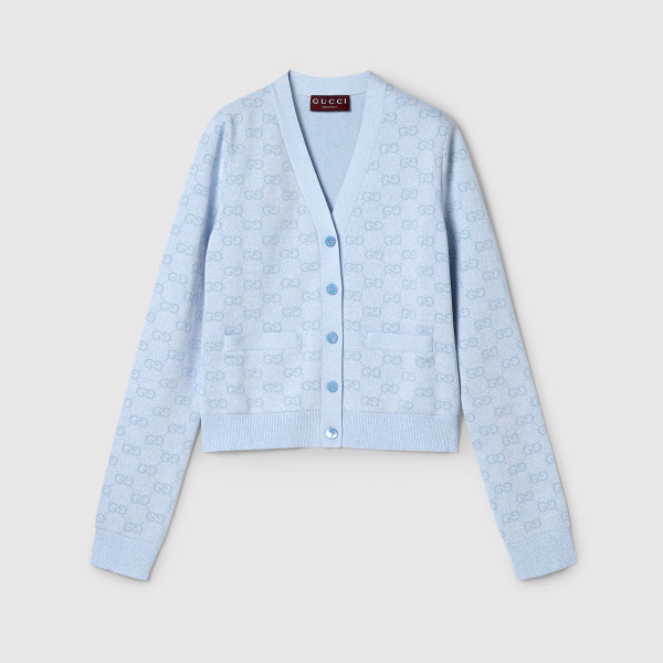 파인 코튼 GG 자카드 가디건