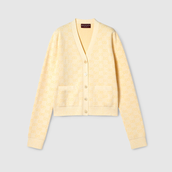 파인 코튼 GG 자카드 가디건