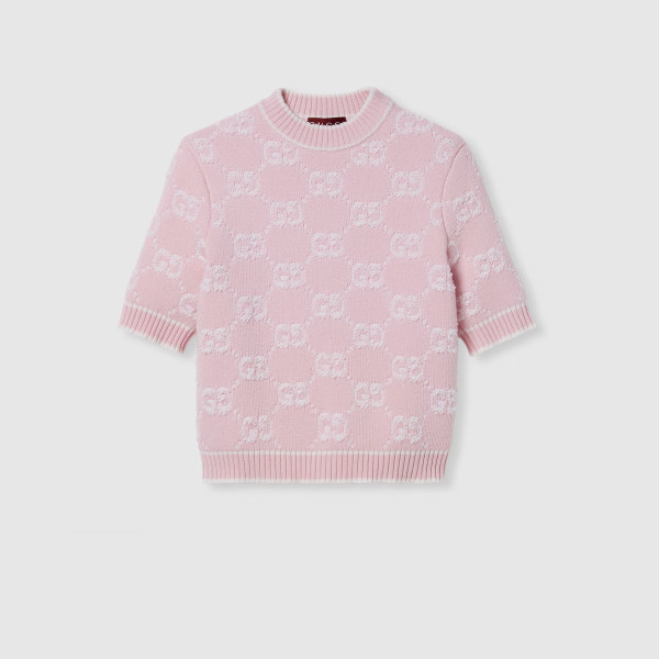 GG 울 부클레 자카드 탑