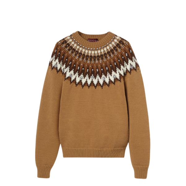 노르웨지안 울 자카드 스웨터