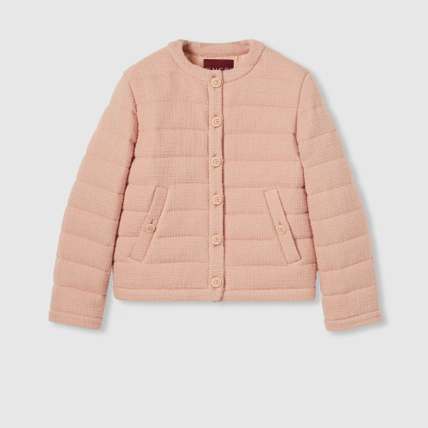 텍스처드 울 트위드 패딩 재킷