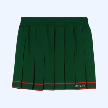 스트레치 비스코스 자수 스커트