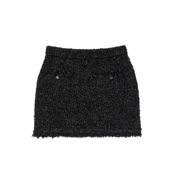 라메 및 비스코스 미니 스커트