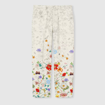 프린트 데님 팬츠