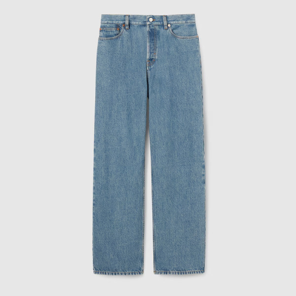 쁘띠 핏 배기 데님 팬츠