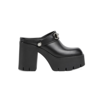 여성 홀스빗 플랫폼 뮬