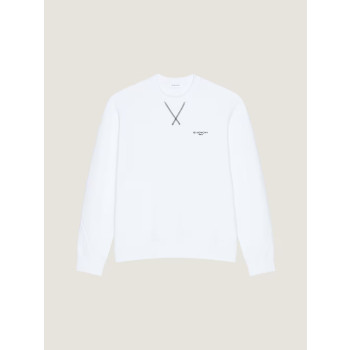 GIVENCHY Paris의 플리스 소재 Couture Seam 스웨트셔츠 화이트