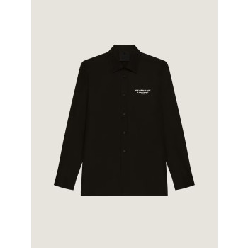 GIVENCHY 스탬프 자수가 있는 코튼 팝린 셔츠