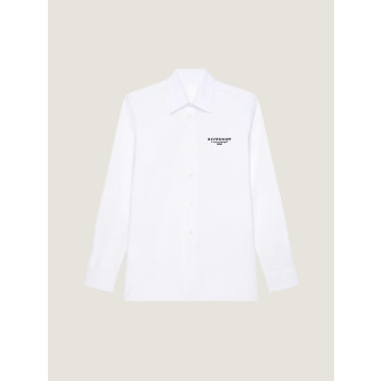 GIVENCHY 스탬프 자수가 있는 코튼 팝린 셔츠