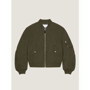 GIVENCHY 스탬프 프린트가 있는 코튼 소재의 Couture Seam 봄버 재킷