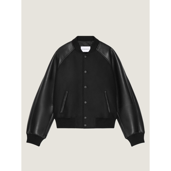 GIVENCHY 파리 자수가 들어간 믹스 소재 블루종