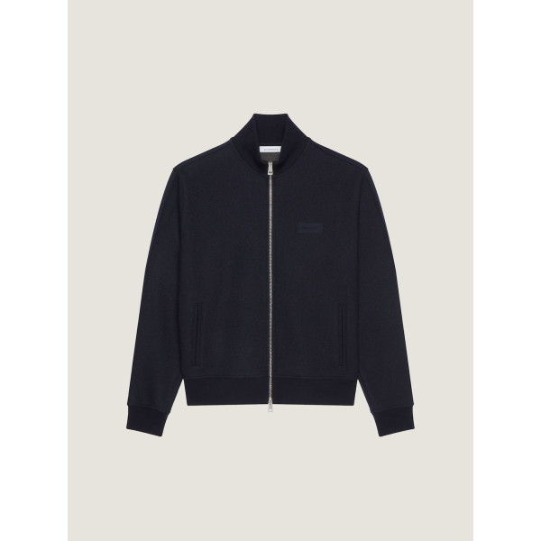 GIVENCHY 패치가 달린 울 캐시미어 지퍼 스웨트셔츠