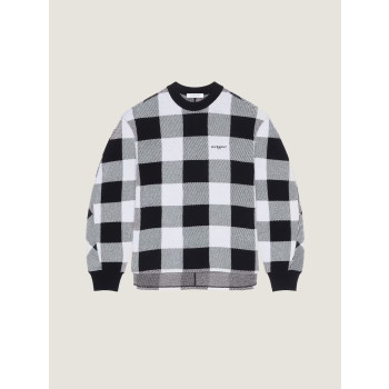 울 자수 GIVENCHY 파리 체크 스웨터