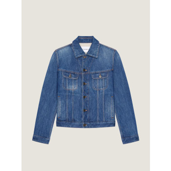 중간 블루 데님 재킷