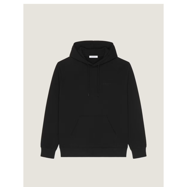 클래퍼보드 프린트가 있는 플리스 소재의 쿠튀르 심 후드티