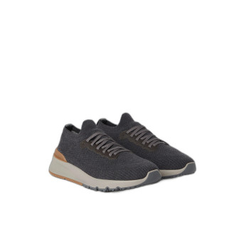 테크노 코튼 니트 러너