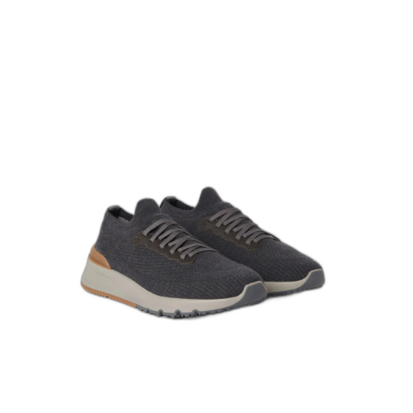 테크노 코튼 니트 러너