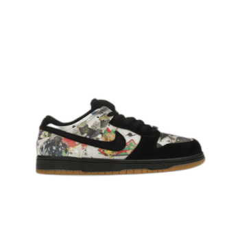 나이키 x 슈프림 SB 덩크 로우 QS 라멜지 블랙