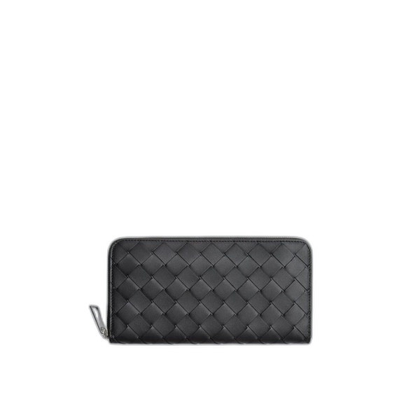 보테가베네타 인트레치아토 어라운드 지갑 블랙/페러킷