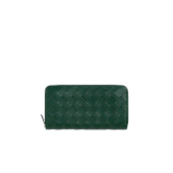 보테가베네타 인트레치아토 지퍼 어라운드 지갑 그린